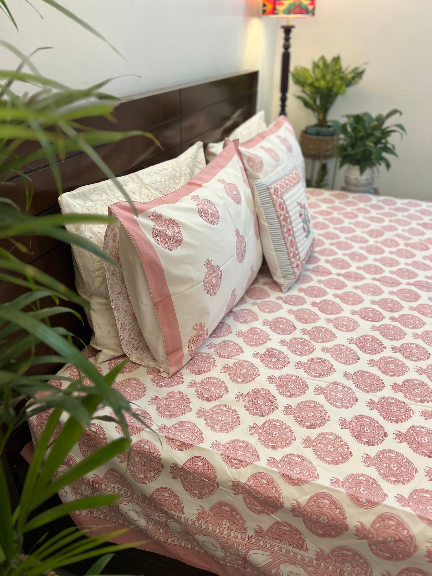 Bedding Set | Quilt with Bedsheet Set | Pomegranate