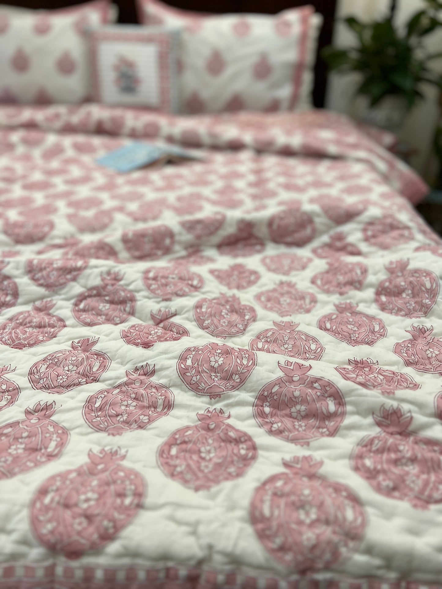 Bedding Set | Quilt with Bedsheet Set | Pomegranate