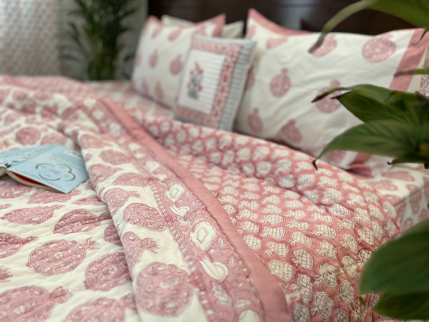 Bedding Set | Quilt with Bedsheet Set | Pomegranate