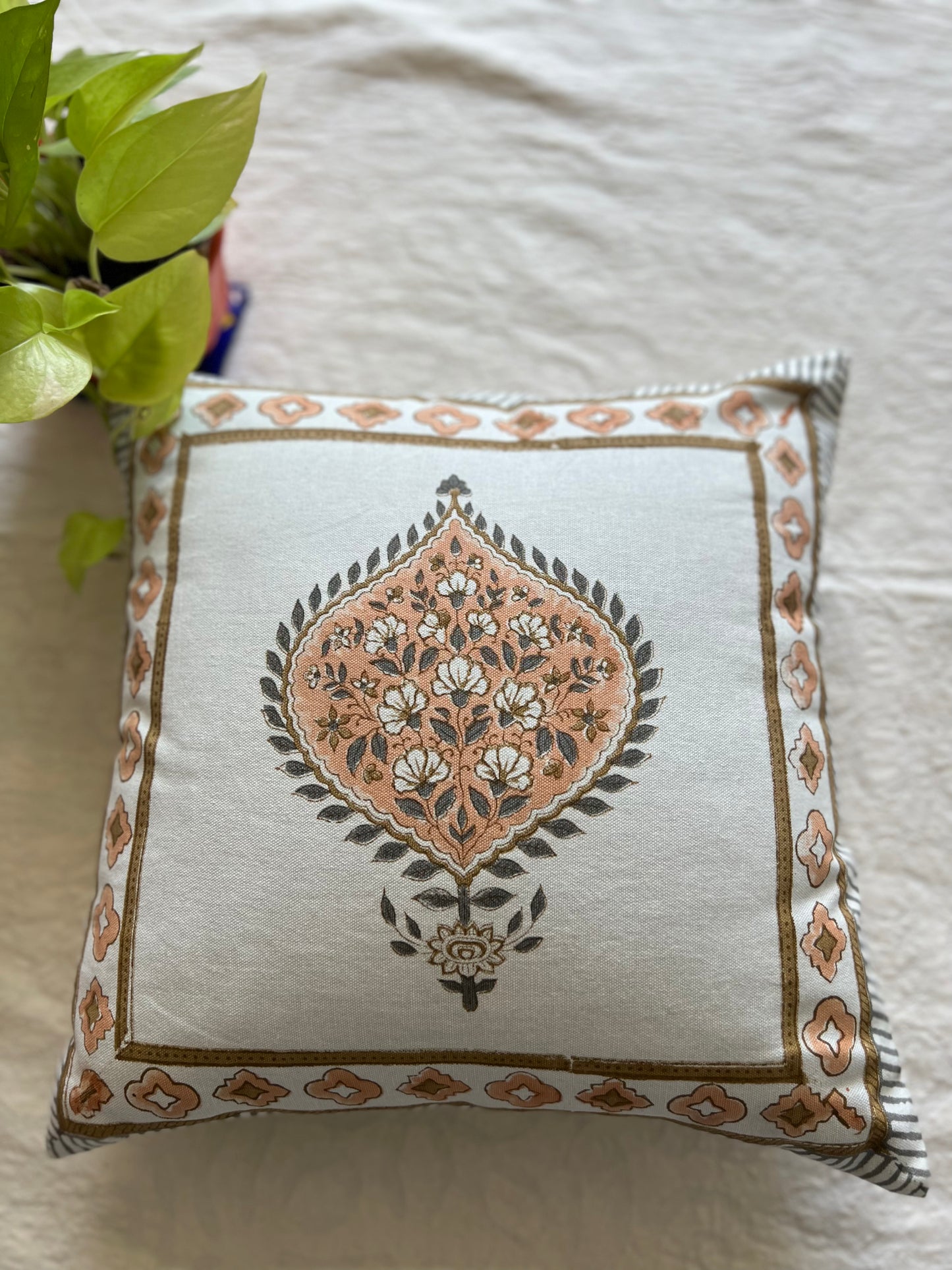 Canvas Cushion Cover | 16*16 Inches | Brush cush