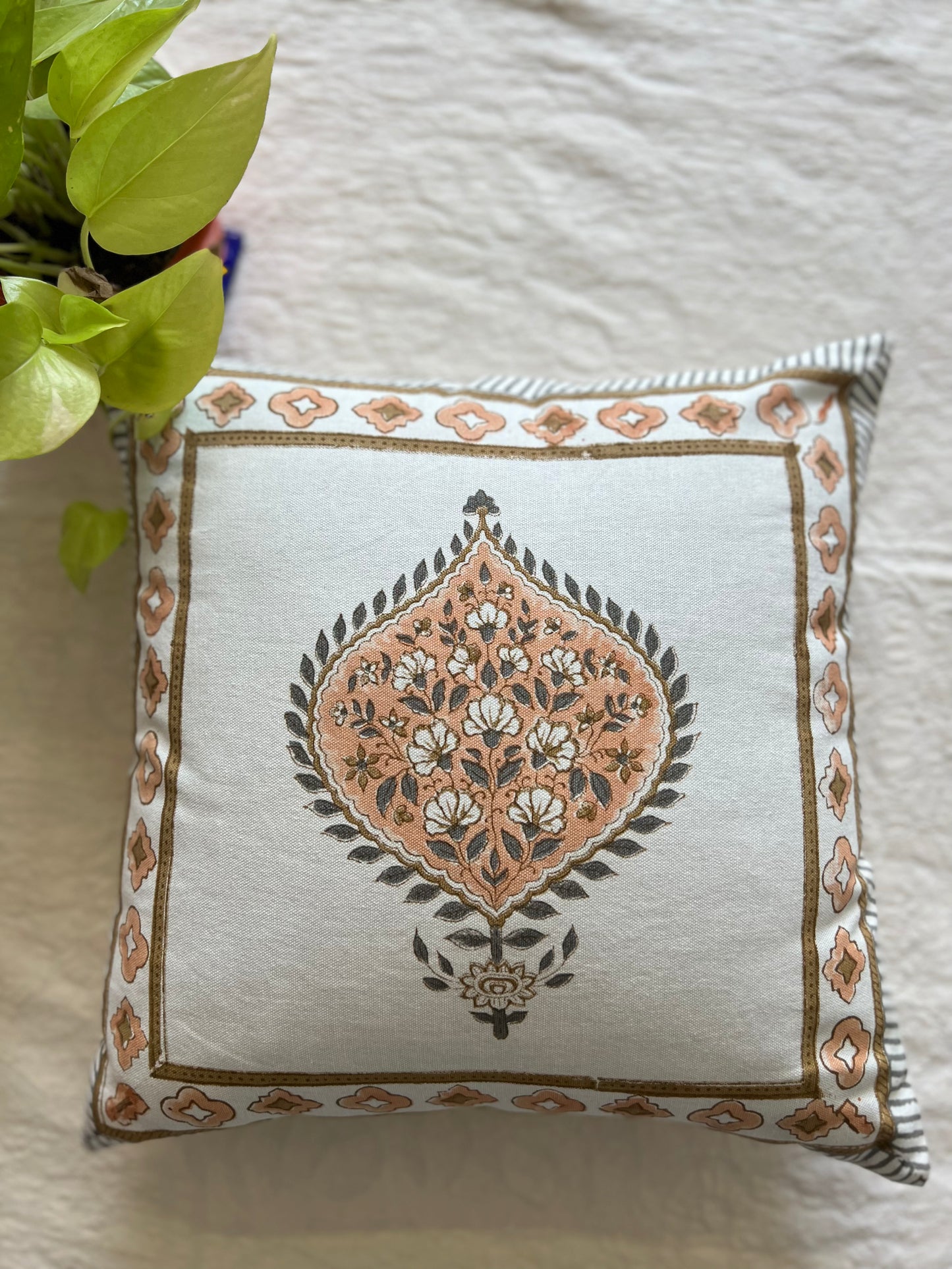 Canvas Cushion Cover | 16*16 Inches | Brush cush