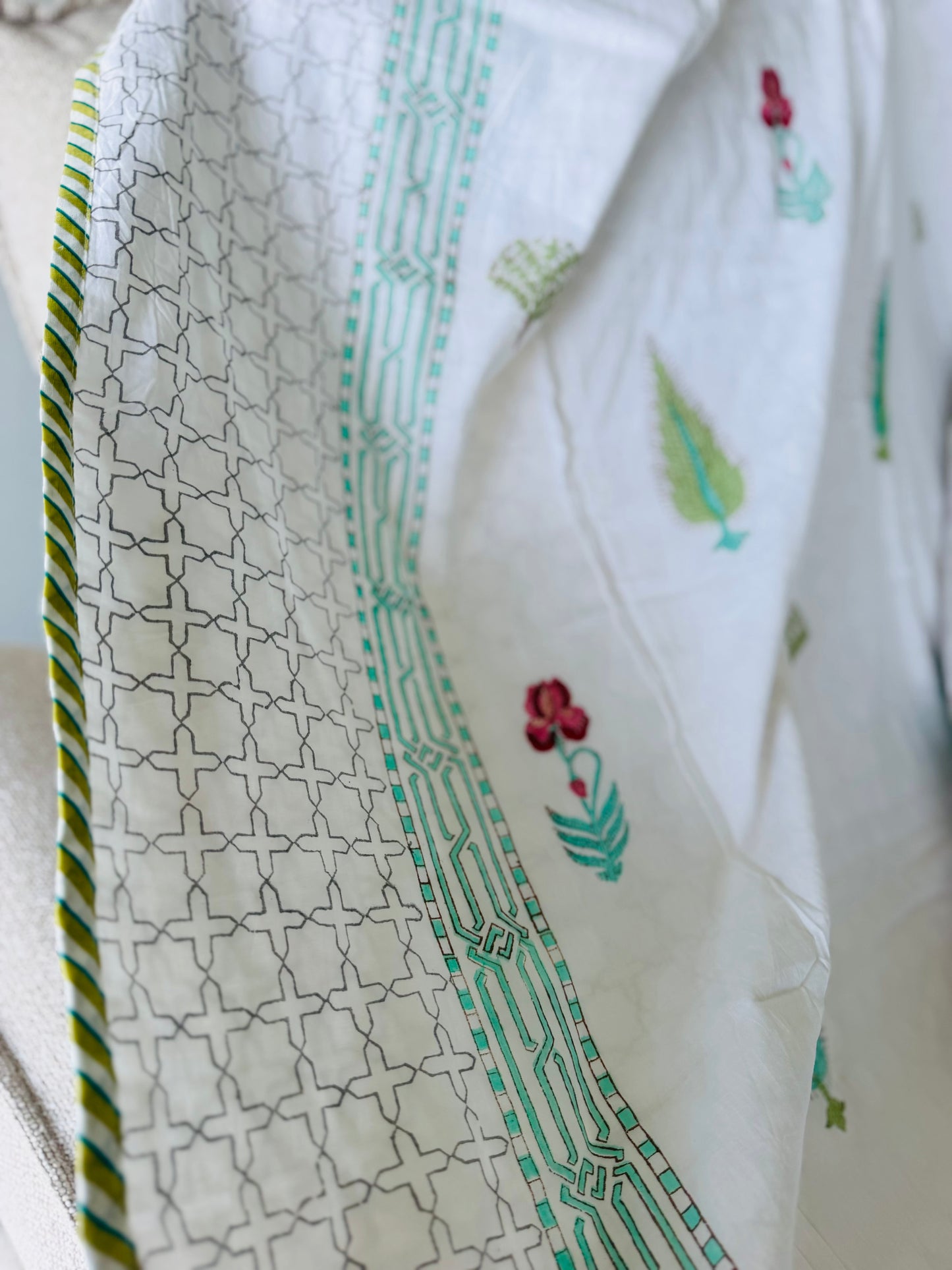 Reversible Hand Block Dohar | Breeze