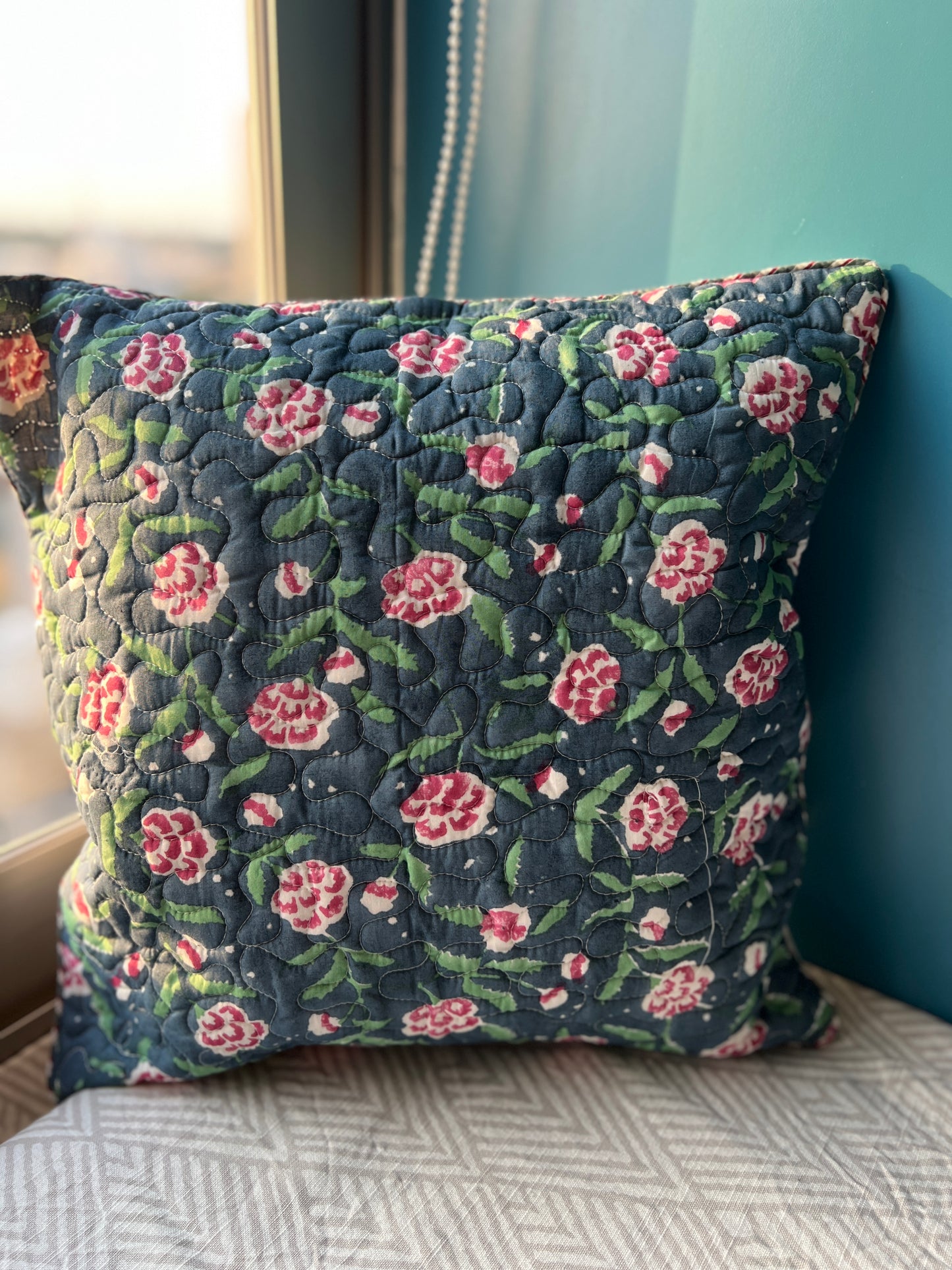 Pair | Quilted cushion Covers | 16*16 Inches | Fusion