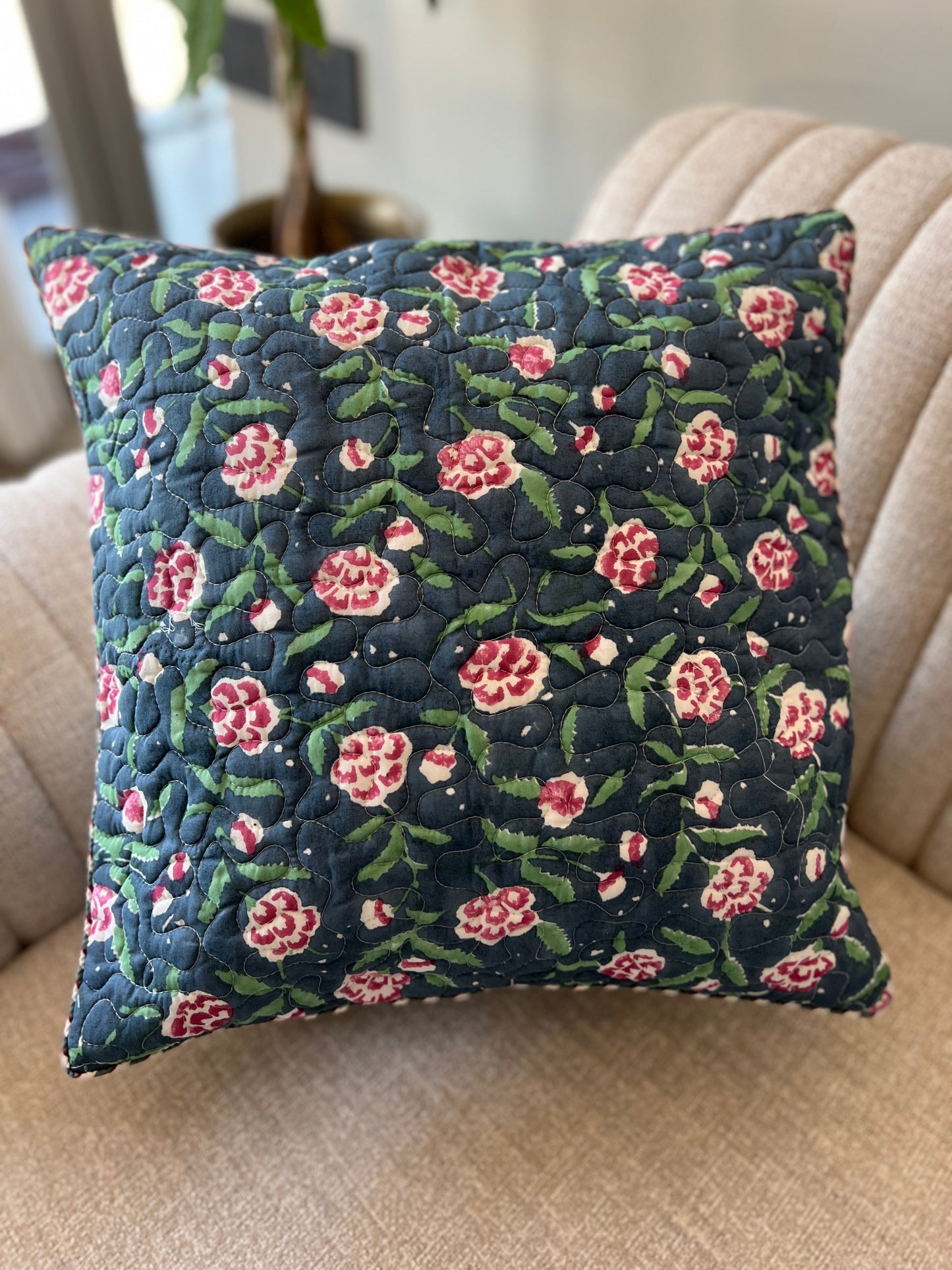 Pair | Quilted cushion Covers | 16*16 Inches | Fusion