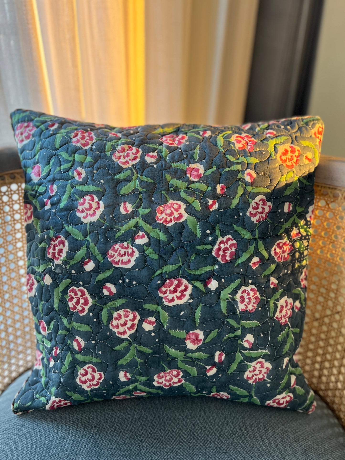 Pair | Quilted cushion Covers | 16*16 Inches | Fusion