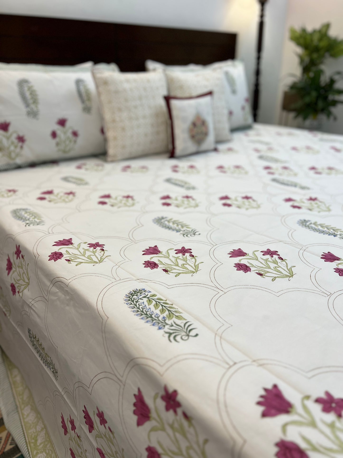 Earthen Nest | Hand Block Bedsheet