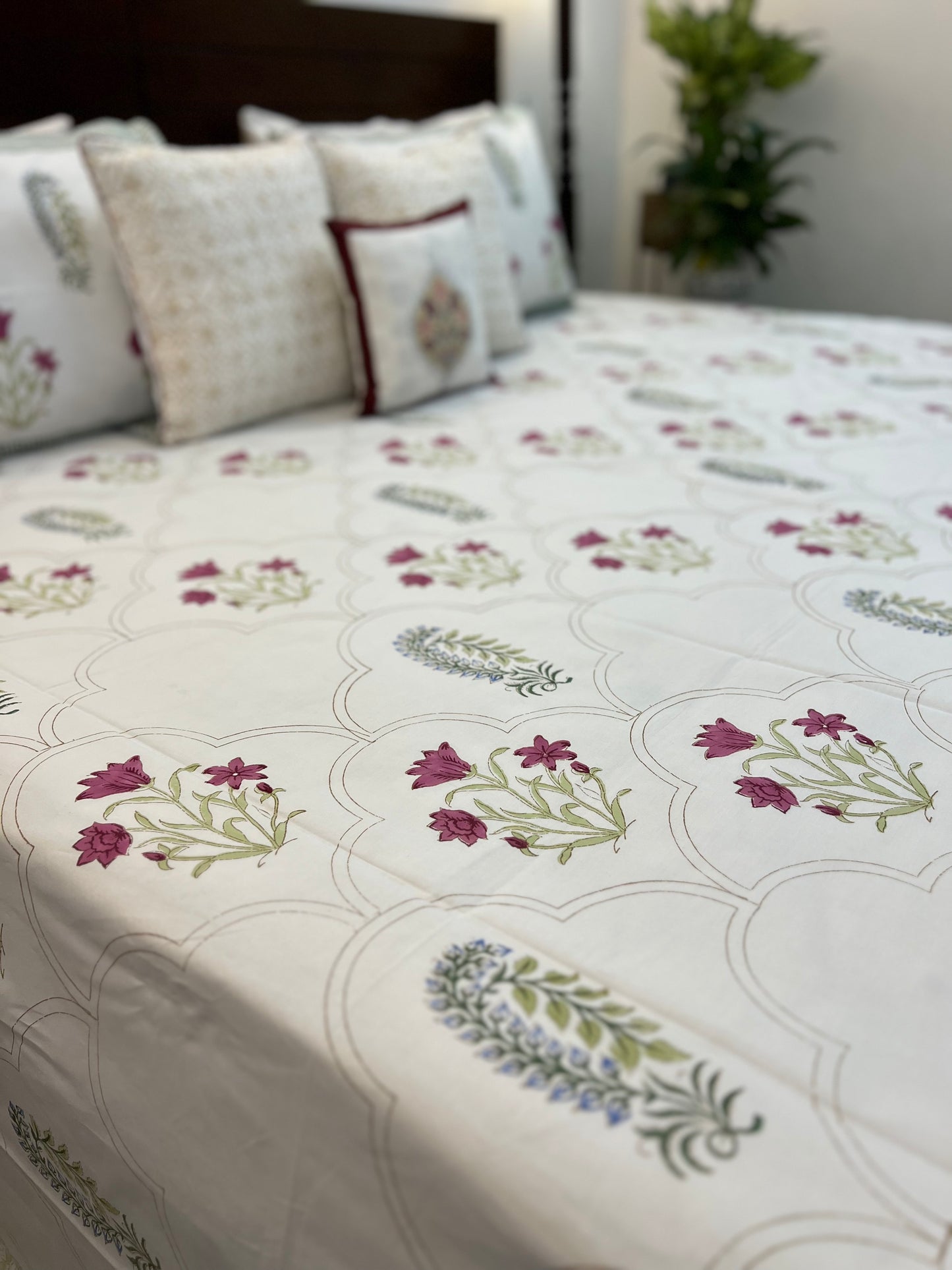 Earthen Nest | Hand Block Bedsheet