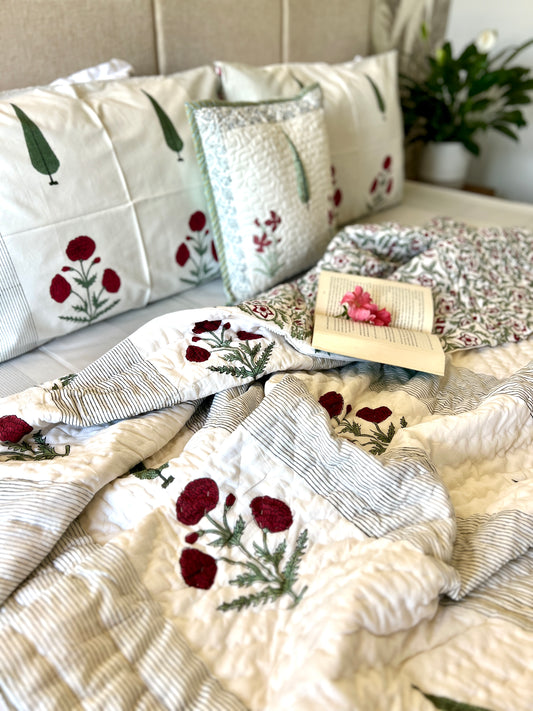 Bedding Set | Quilt with Bedsheet | Zen