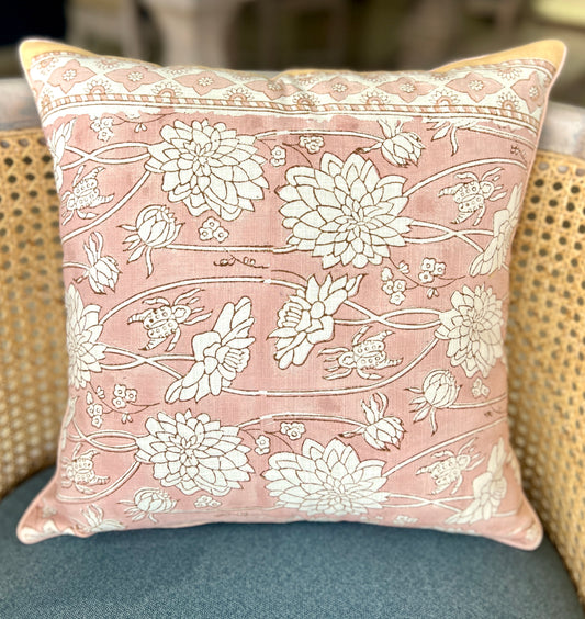 Pair | Slub Cushion Cover | 16*16 Inches | Floral Finesse