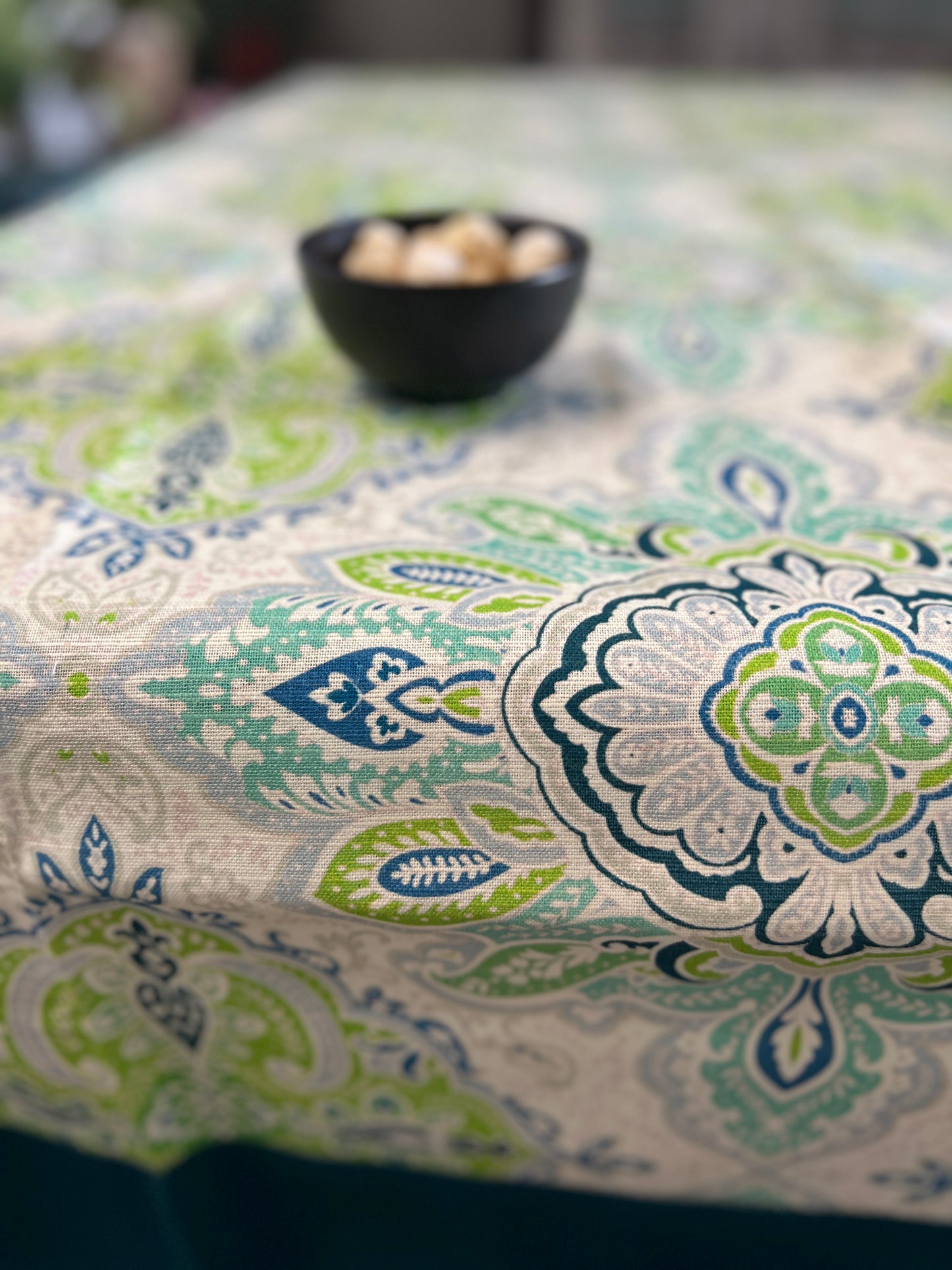 Table Cover | 4 Seater | 45*70 Inches | Canvas Cotton | Floral Fantasy