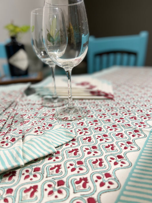 Table Runner | Mat & Napkins | 6 Seater | Sage