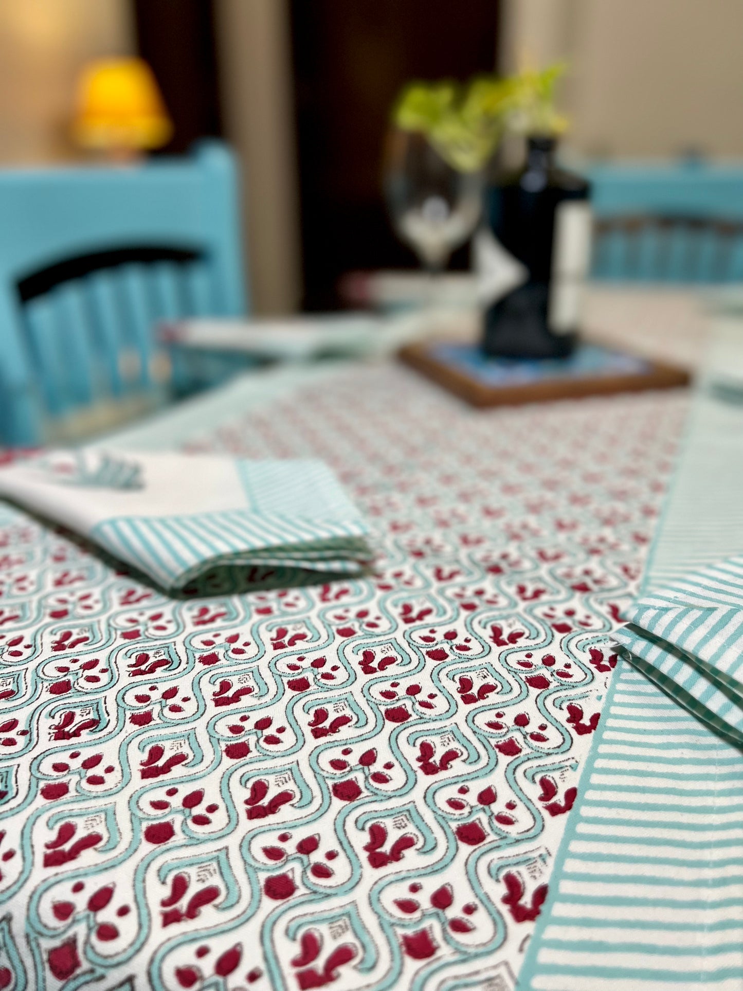 Table Runner | Mat & Napkins | 6 Seater | Sage