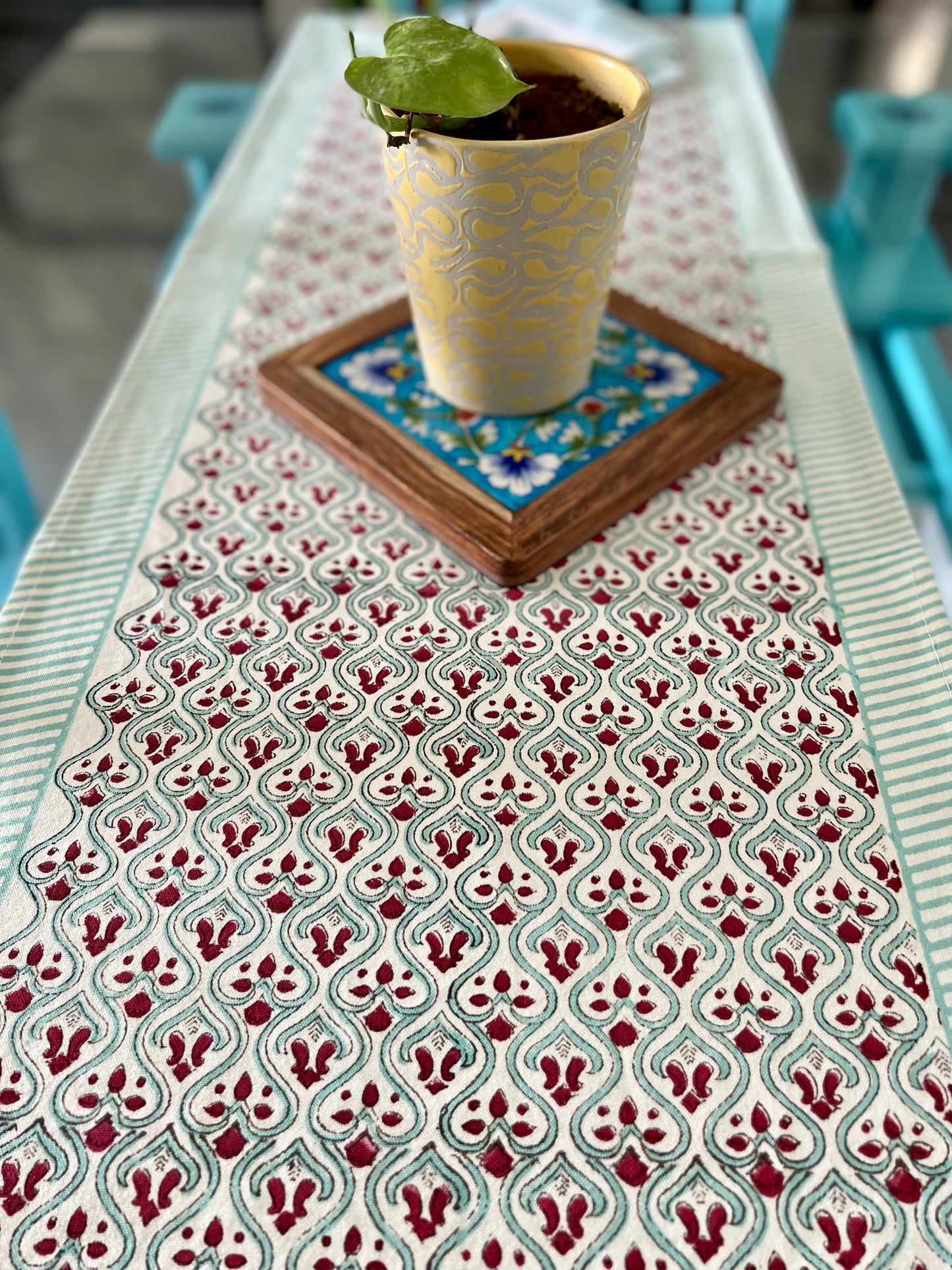 Table Runner | Mat & Napkins | 6 Seater | Sage