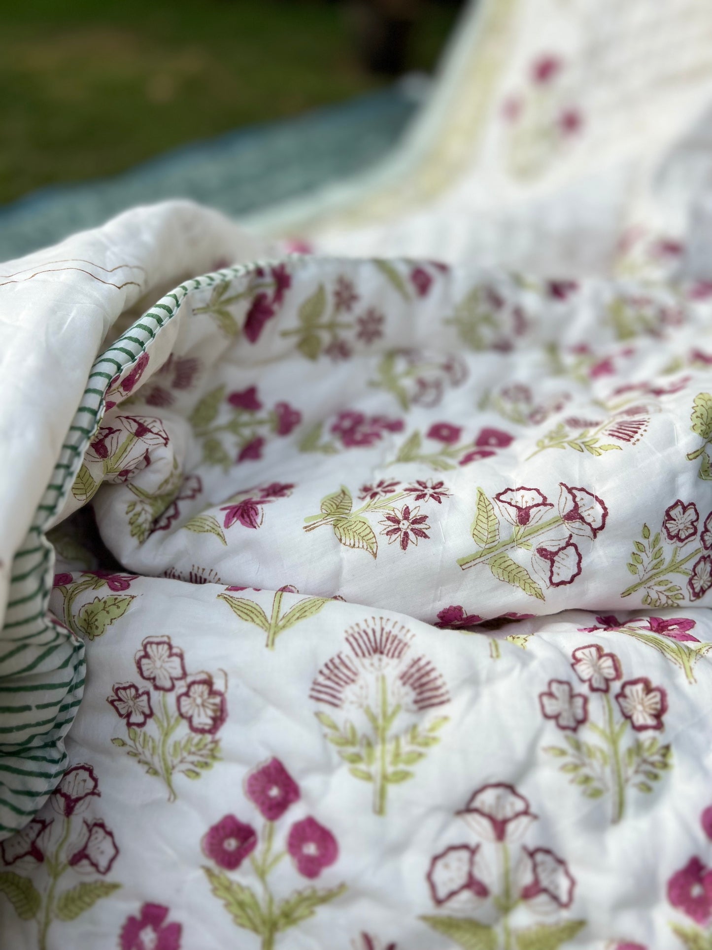 Reversible Hand Block Quilt | Earthen Nest