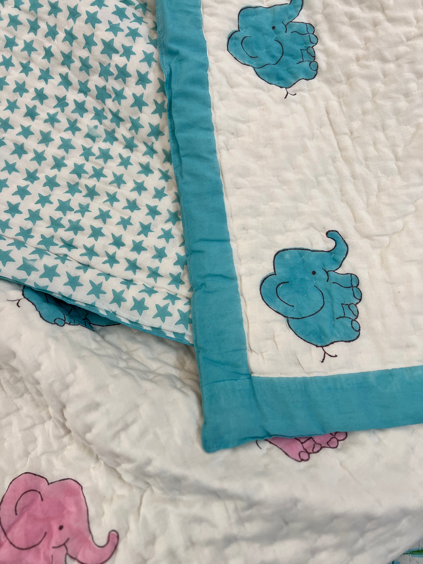 Reversible Hand Block Quilt | Ele-Fantansy