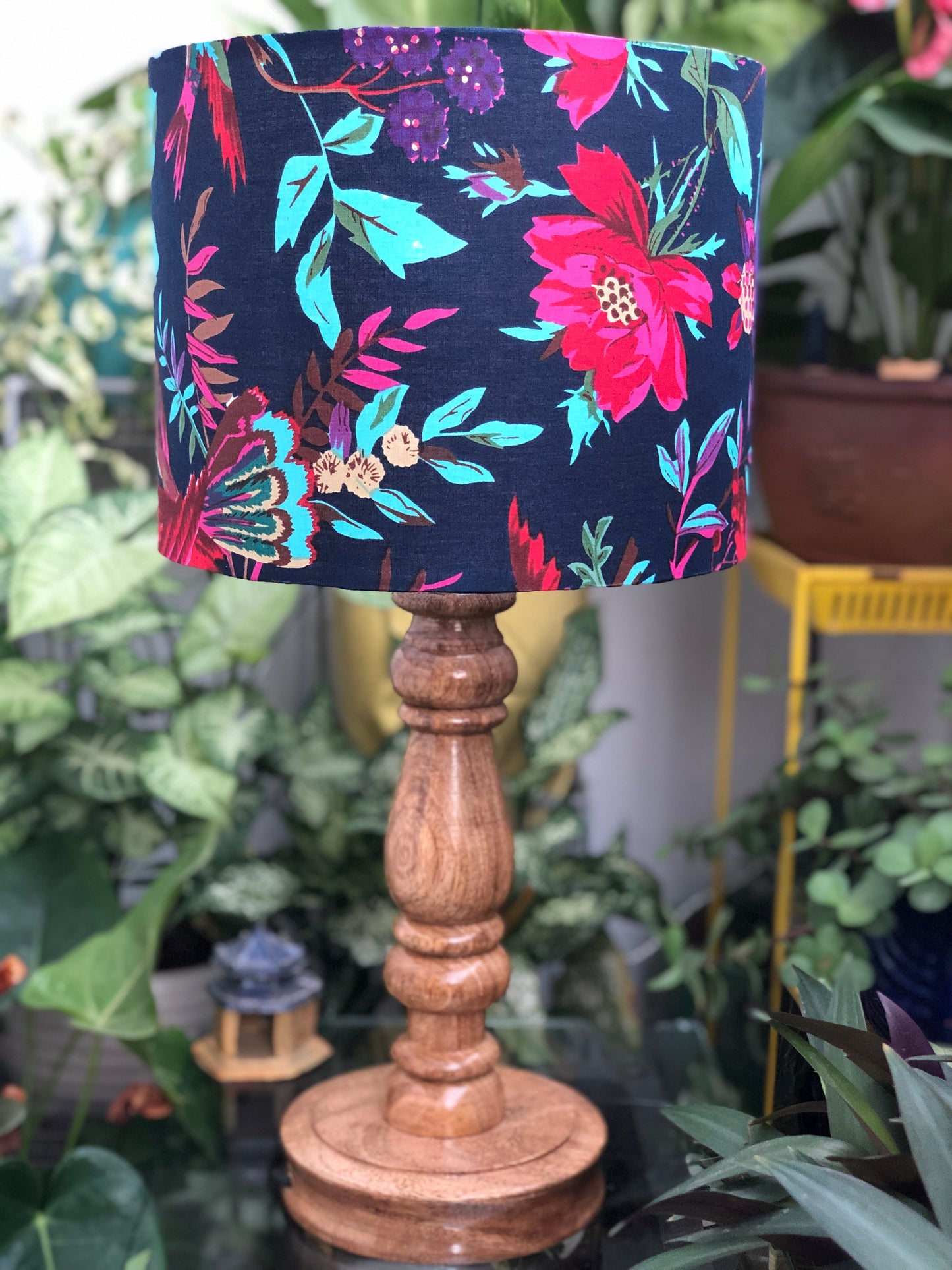 Lamp - Dark Blue Floral
